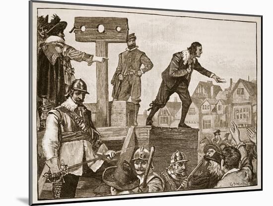 John Lilburne on the Pillory, Illustration from 'Cassell's Illustrated History of England'-English School-Mounted Giclee Print
