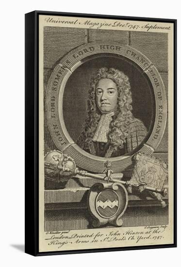 John Lord Somers, Lord High Chancellor of England-Godfrey Kneller-Framed Stretched Canvas