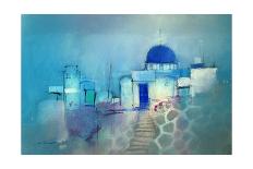 Santorini Blue-John Lovett-Stretched Canvas