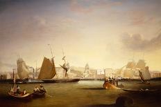 A Brigantine, a Dutch Galiot and Fishing Vessels-John Lynn-Framed Giclee Print