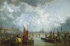 Waterloo Bridge from the River Thames-John Macvicar Anderson-Giclee Print