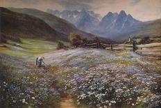 An Alpine Meadow, Switzerland-John MacWhirter-Framed Giclee Print