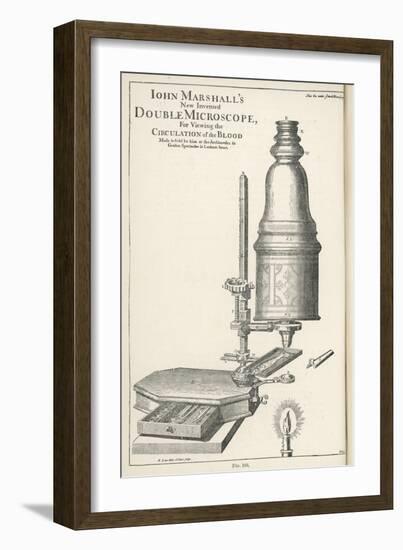 John Marshall's New Invented Double Microscope for Viewing the Circulation of the Blood-I. Sturt-Framed Art Print