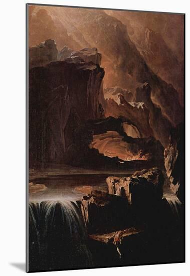 John Martin (Sadak in search of the Waters of Oblivion) Art Poster Print-null-Mounted Poster