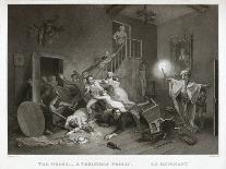 The Ghost - a Christmas Frolic - Le Revenant, Printed 1814 (Stipple)-John Massey Wright-Framed Giclee Print