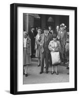 John Maynard Keynes and His Wife During their Trip to the Monetary Conf-null-Framed Photographic Print