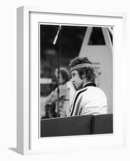 John Mcenroe at the Benson and Hedges Championships at Wembley in 1979-null-Framed Photographic Print