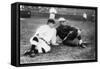 John McGraw, NY Giants, Fred Tenney, Boston Rustlers, Baseball Photo - New York, NY-Lantern Press-Framed Stretched Canvas