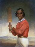 Portrait of Nannultera, a Young Poonindie Cricketer-John Michael Crossland-Framed Stretched Canvas