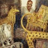 Howard Carter Discovered the Lost Burial Chamber of Tutankhamen-John Millar Watt-Giclee Print