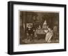 John Milton, Blind in Old Age, Dictates 'Paradise Lost' to His Three Daughters-null-Framed Art Print