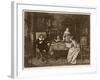 John Milton, Blind in Old Age, Dictates 'Paradise Lost' to His Three Daughters-null-Framed Art Print