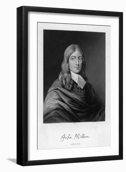 John Milton English Poet-William Holl the Younger-Framed Art Print