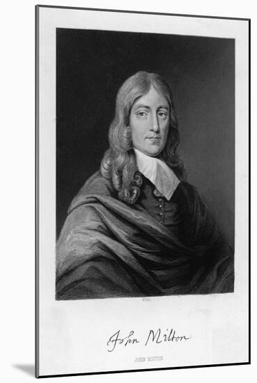 John Milton English Poet-William Holl the Younger-Mounted Art Print