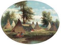 Assiniboin Camp-John Mix Stanley-Giclee Print