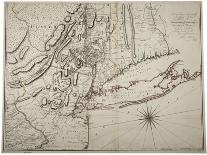 Map of Lower New York State and Surrounding Areas, C.1775-John Montresor-Framed Stretched Canvas