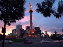 Traffic Passes by the Angel of Independence Monument in the Heart of Mexico City-John Moore-Framed Photographic Print