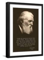 John Muir Photo with Quote-null-Framed Art Print