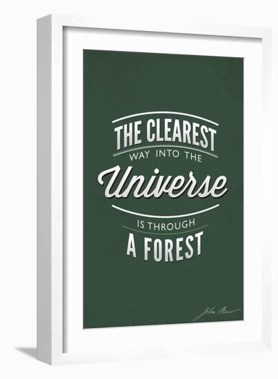 John Muir - the Clearest Way-Lantern Press-Framed Art Print