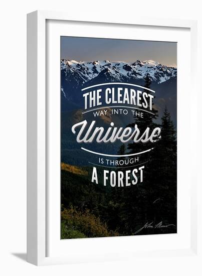 John Muir - the Clearest Way-Lantern Press-Framed Art Print