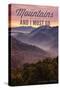 John Muir - the Mountains are Calling - Hiawassee, Georgia - Sunset-Lantern Press-Stretched Canvas