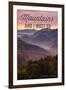 John Muir - the Mountains are Calling - Hiawassee, Georgia - Sunset-Lantern Press-Framed Art Print