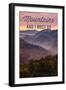 John Muir - the Mountains are Calling - Hiawassee, Georgia - Sunset-Lantern Press-Framed Art Print