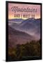 John Muir - the Mountains are Calling - North Georgia Mountains - Sunset-Lantern Press-Framed Art Print