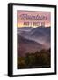 John Muir - the Mountains are Calling - North Georgia Mountains - Sunset-Lantern Press-Framed Art Print