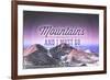 John Muir - the Mountains are Calling - Rocky Mountain National Park - Sunset - Circle-Lantern Press-Framed Art Print