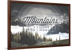 John Muir - the Mountains are Calling-Lantern Press-Framed Art Print