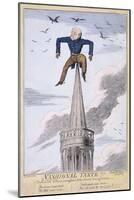 John Nash on the Spire of All Souls Church, Langham Place, Westminster, London, 1824-George Cruikshank-Mounted Giclee Print