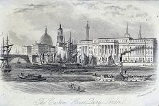 Custom House, London, C1840-John Newman-Stretched Canvas