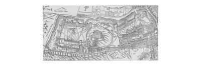 Maps of London, 1610-John Norden-Framed Giclee Print