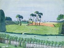 The River at Bures, Suffolk, C.1935-John Northcote Nash-Stretched Canvas