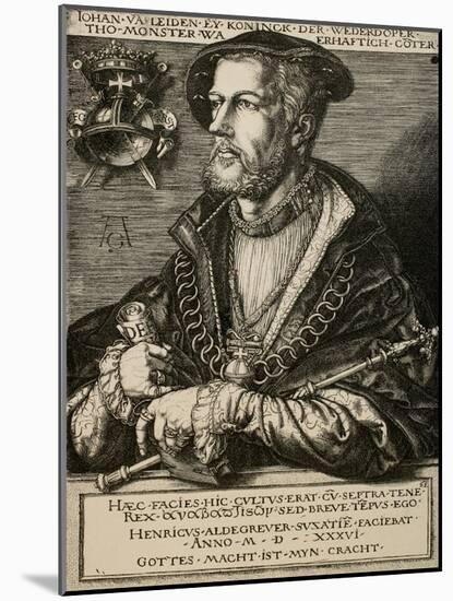 John of Leiden (1509-1536), Anabaptist Leader-null-Mounted Giclee Print