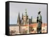 John of Nepomuk Statue on Charles Bridge, UNESCO World Heritage Site, Prague, Czech Republic-Godong-Framed Stretched Canvas