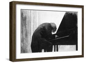 John Ogdon at the Piano in the Great Hall, Exeter University, 1979-George Adamson-Framed Giclee Print