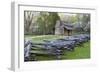 John Oliver Cabin in Spring, Cades Cove Area, Great Smoky Mountains National Park, Tennessee-Richard and Susan Day-Framed Photographic Print