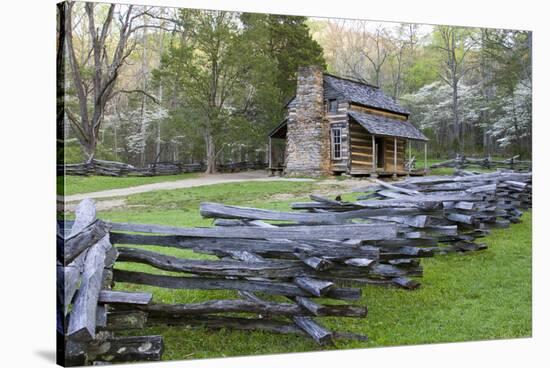 John Oliver Cabin in Spring, Cades Cove Area, Great Smoky Mountains National Park, Tennessee-Richard and Susan Day-Stretched Canvas