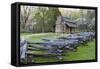 John Oliver Cabin in Spring, Cades Cove Area, Great Smoky Mountains National Park, Tennessee-Richard and Susan Day-Framed Stretched Canvas