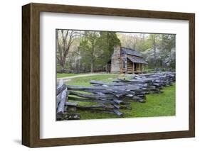 John Oliver Cabin in Spring, Cades Cove Area, Great Smoky Mountains National Park, Tennessee-Richard and Susan Day-Framed Photographic Print