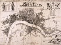 Map of London, C1680-John Oliver-Mounted Giclee Print