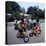 Jackson Five Michael, Marlon, Tito, Jermaine, Jackie and Parents Mr. and Mrs. Joseph Jackson-John Olson-Framed Photographic Print