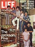 Pop Group Jackson Five: Jackie, Parents Joe and Katherine, Marlon, Tito, Jermaine and Michael-John Olson-Stretched Canvas