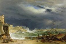 Storm, Malta, 1850-John or Giovanni Schranz-Framed Giclee Print
