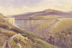 Belah Viaduct, 1869 (W/C and Gouache with Pen and Ink on Paper)-John Osborn Brown-Stretched Canvas