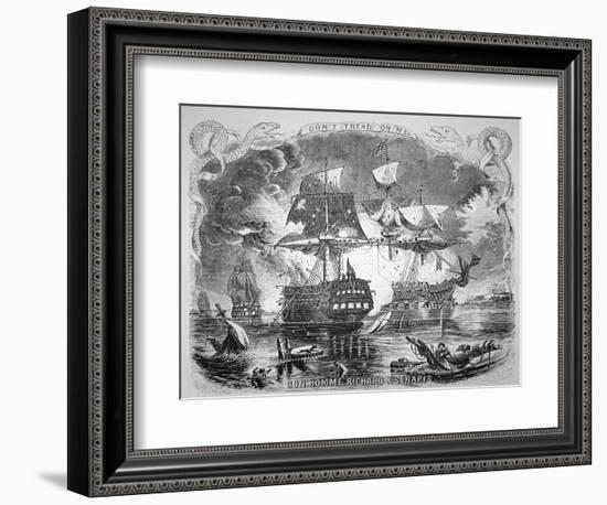 John Paul Jones, Commanding the Bonhomme Richard, Defeats Hms Serapis on 23rd September 1779-Alonzo Chappel-Framed Giclee Print