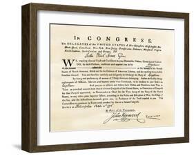 John Paul Jones's Commission as Captain in the Us Navy, from the Congress, 1776-null-Framed Giclee Print