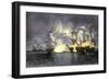 John Paul Jones's Ship, Bon Homme Richard, Defeating the British Serapis, c.1779-null-Framed Giclee Print